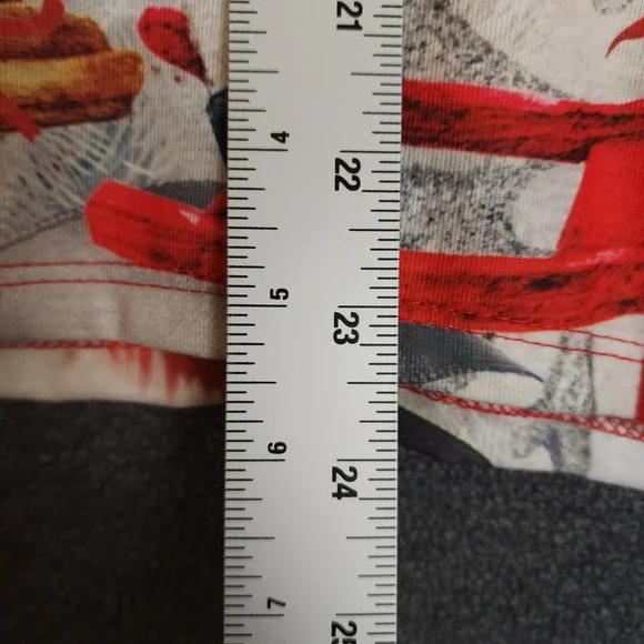 One World Womens 2X Christmas Poinsettia Nutcracker Print V Neck Tunic Top - Picture 4 of 9